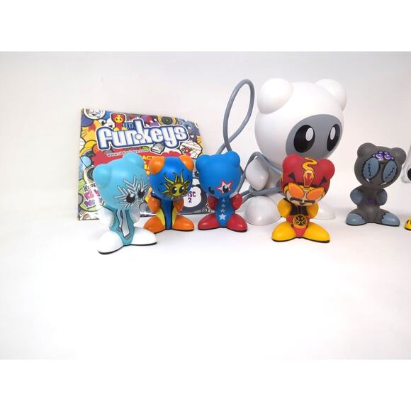 U.B. Funkeys V.2 Disc w/ 7 U.B. Funkeys figures + Stand fast shipping stand - Picture 3 of 5
